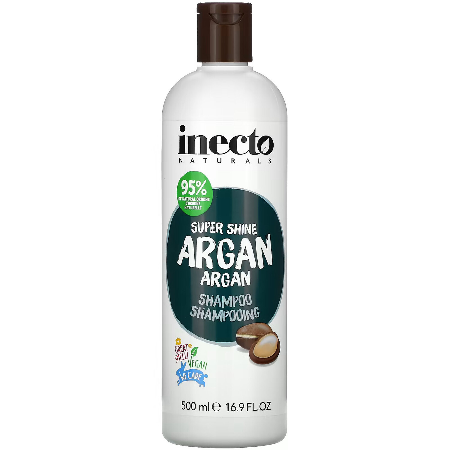 

Inecto, Super Shine Argan, Шампунь, 16,9 жидких унций (500 мл)