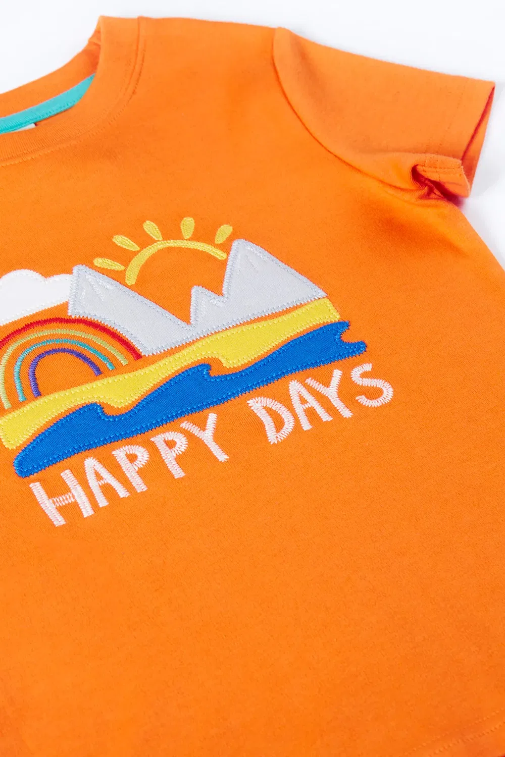 Детская футболка с аппликацией Carsen Frugi, Orange — фото 4
