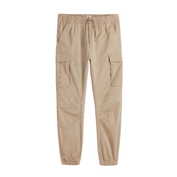 Брюки H&M Cargo Joggers, бежевый - фото