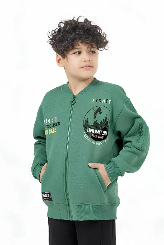 Детский кардиган для мальчиков с длинным рукавом Dmb Boys & Girls, Green