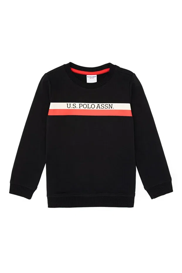 Детские свитшот для мальчиков хлопковый U.S. Polo Assn., Black — фото 3