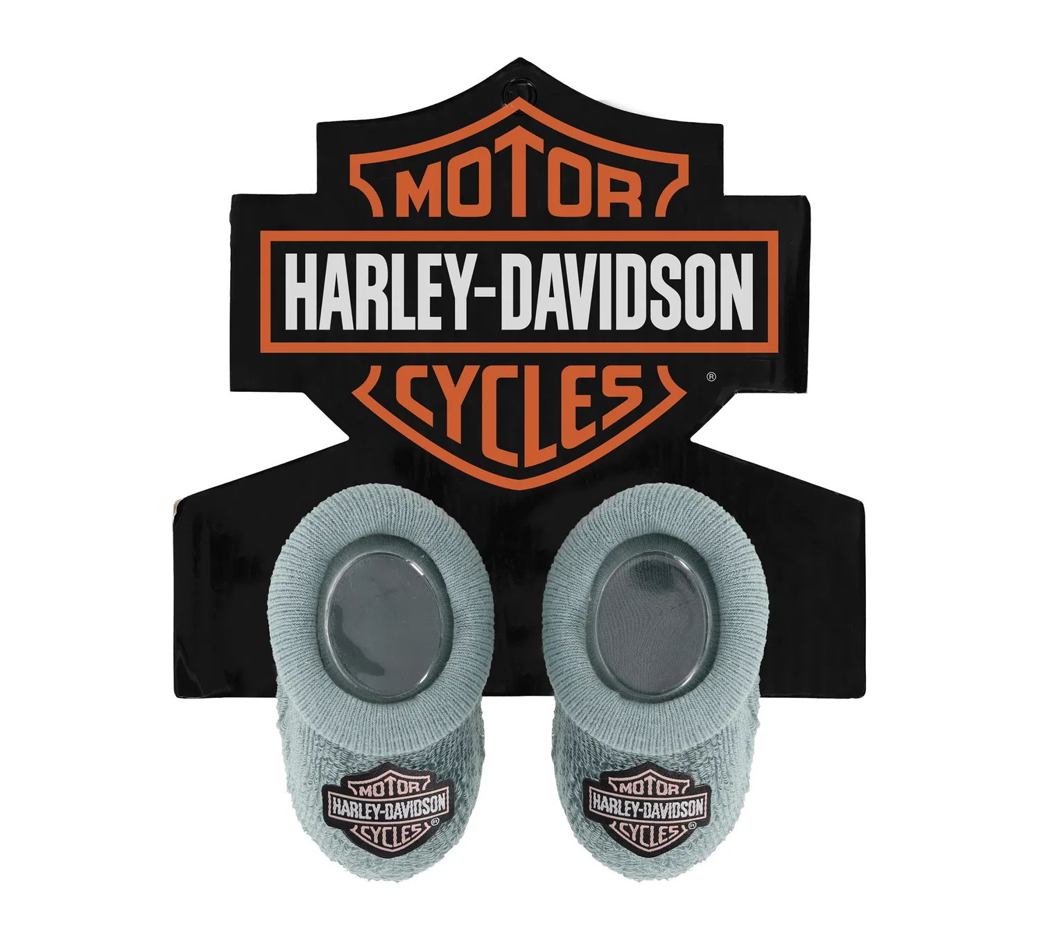 Детские пинетки-носки с принтом Infant Girls Bootie Socks Harley Davidson, Grey Mist