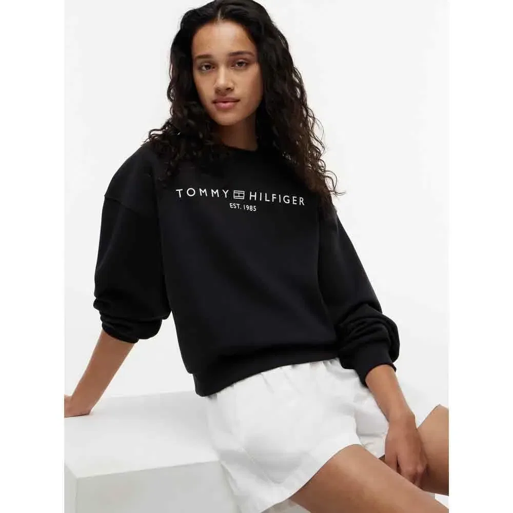 Худи Tommy Hilfiger Corp Logo Modern, черный — фото 4