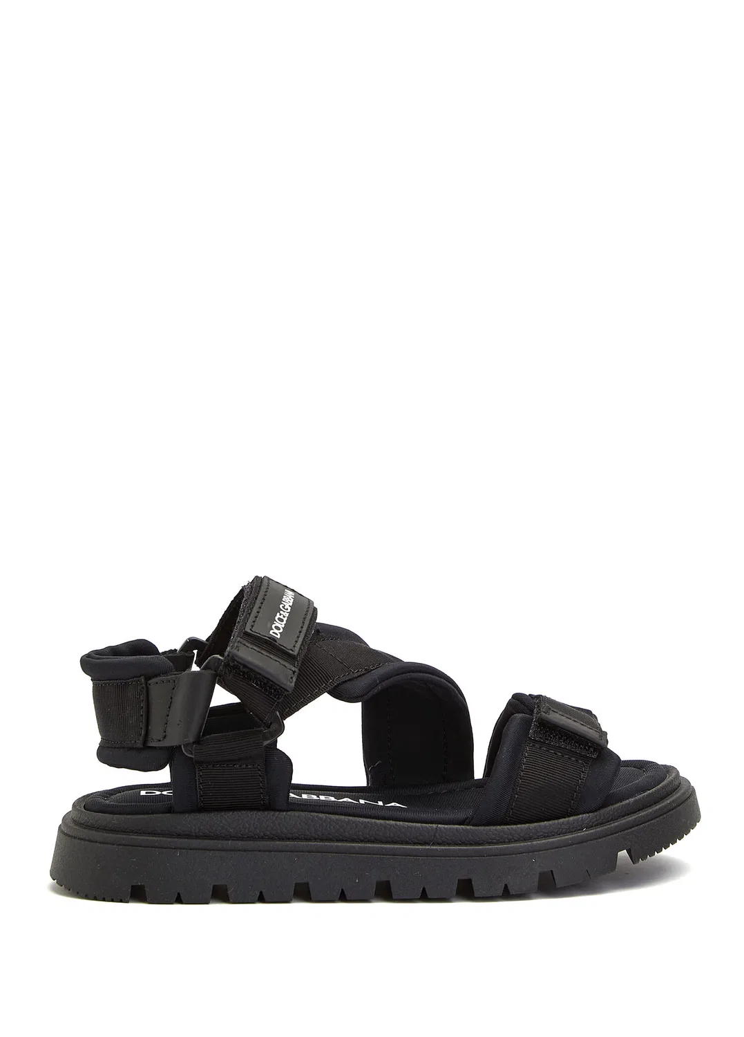 Сандалии детские с логотипом Dolce&Gabbana, black