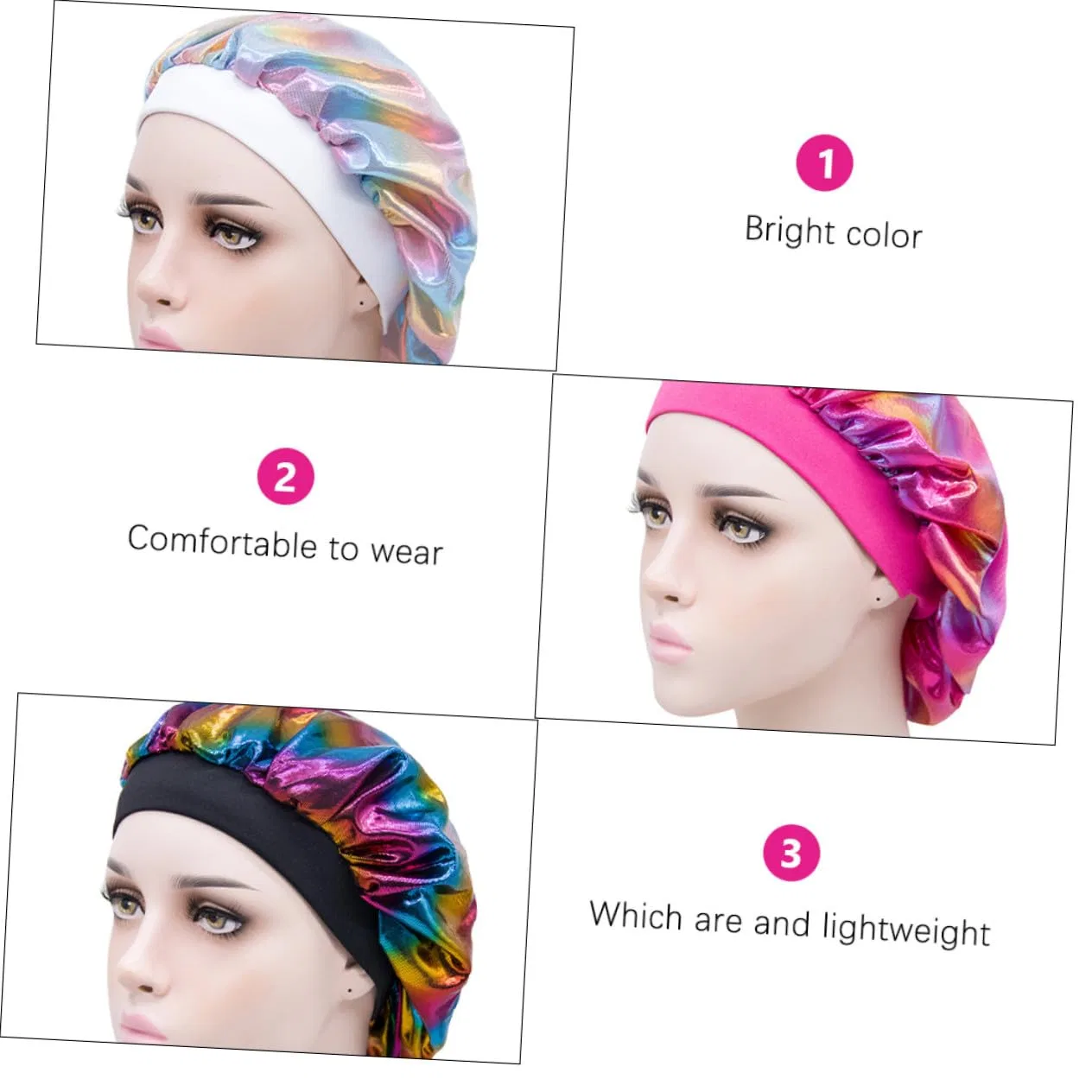 Шапочка для душа 5 шт, Polyester, Homoyoyo, мультиколор — фото 3