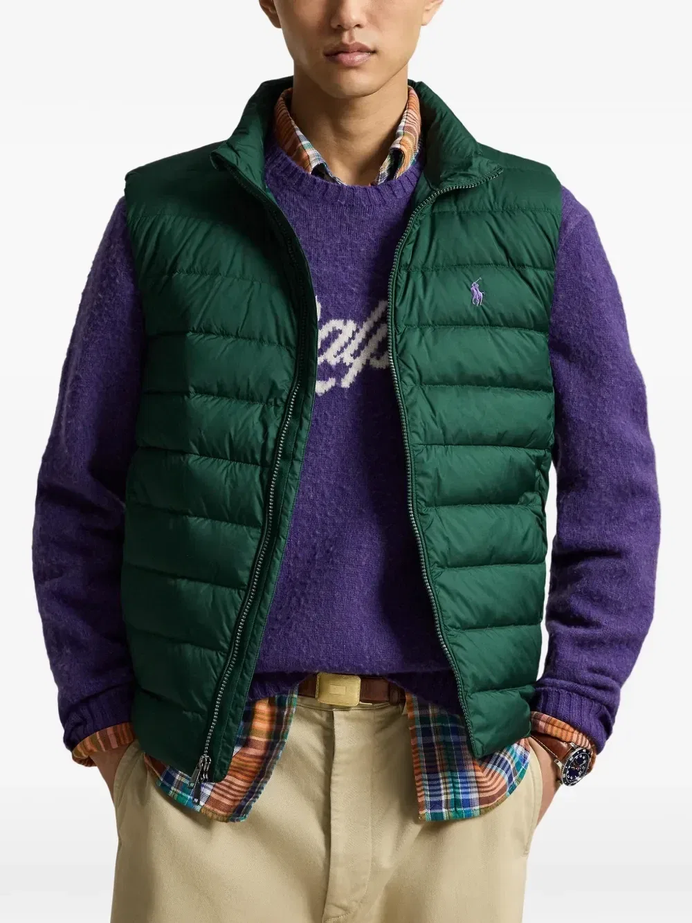 Пуховый жилет Polo Ralph Lauren Colden (компактно упаковываемый), зеленый — фото 3