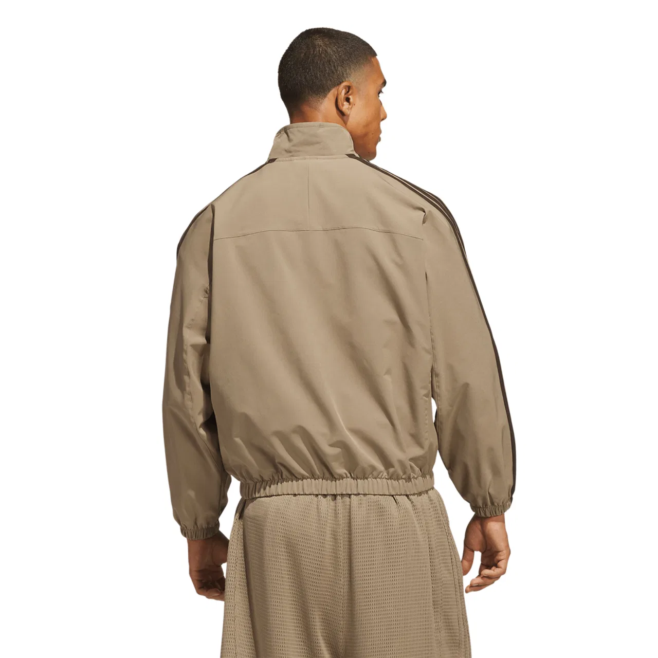 Мужская спортивная куртка свободного кроя Basketball Woven Track Jacket Adidas, Khaki — фото 2