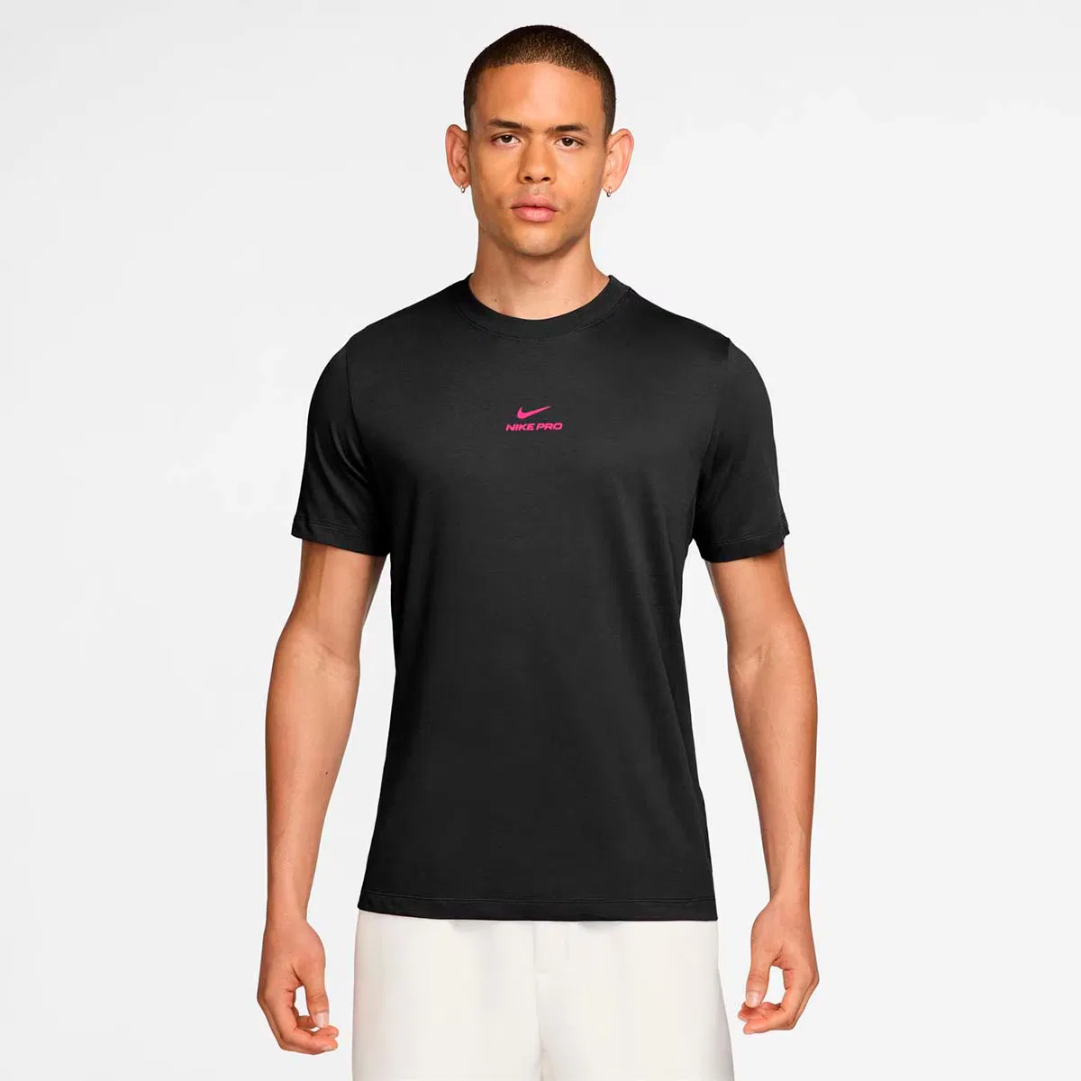 Мужская футболка, M Nk DF Tee Std Pro, Nike, черный розовый