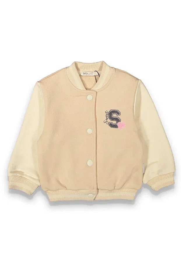 Детский кардиган для девочек с длинным рукавом Generic Brands, Cream-91885 — фото 3