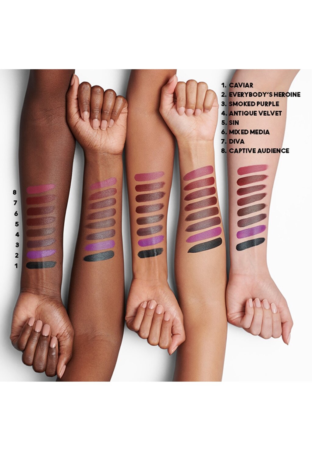 

Помада Macximal Matte Lipstick MAC, слева