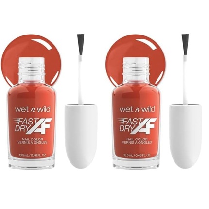 

Лак для ногтей Wet N Wild Fast Dry, цвет оранжево-красный, поджаренный Wet 'N' Wild