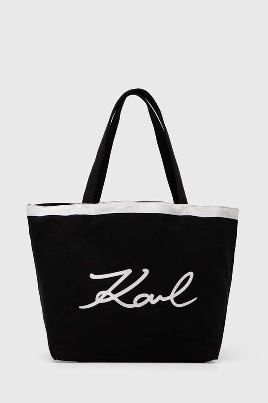 

Хлопковая сумка Karl Lagerfeld, черный