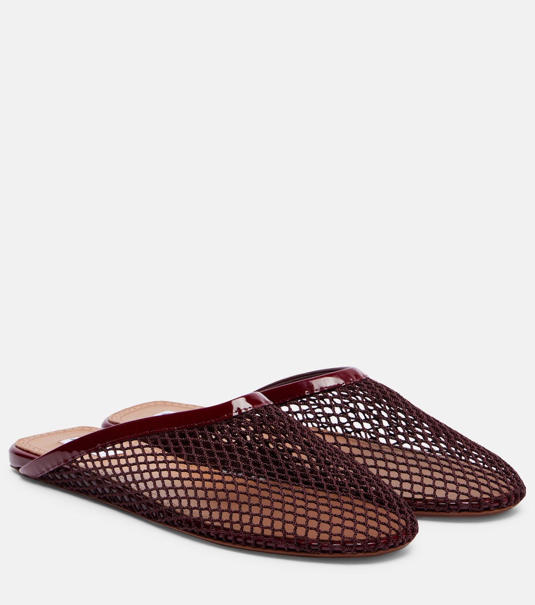 Классические мюли на рыбьей сетке Alaïa, Rouge Grenat