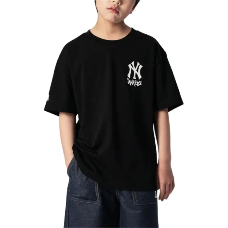 Футболка MLB Kids с круглым вырезом, черная — фото 4