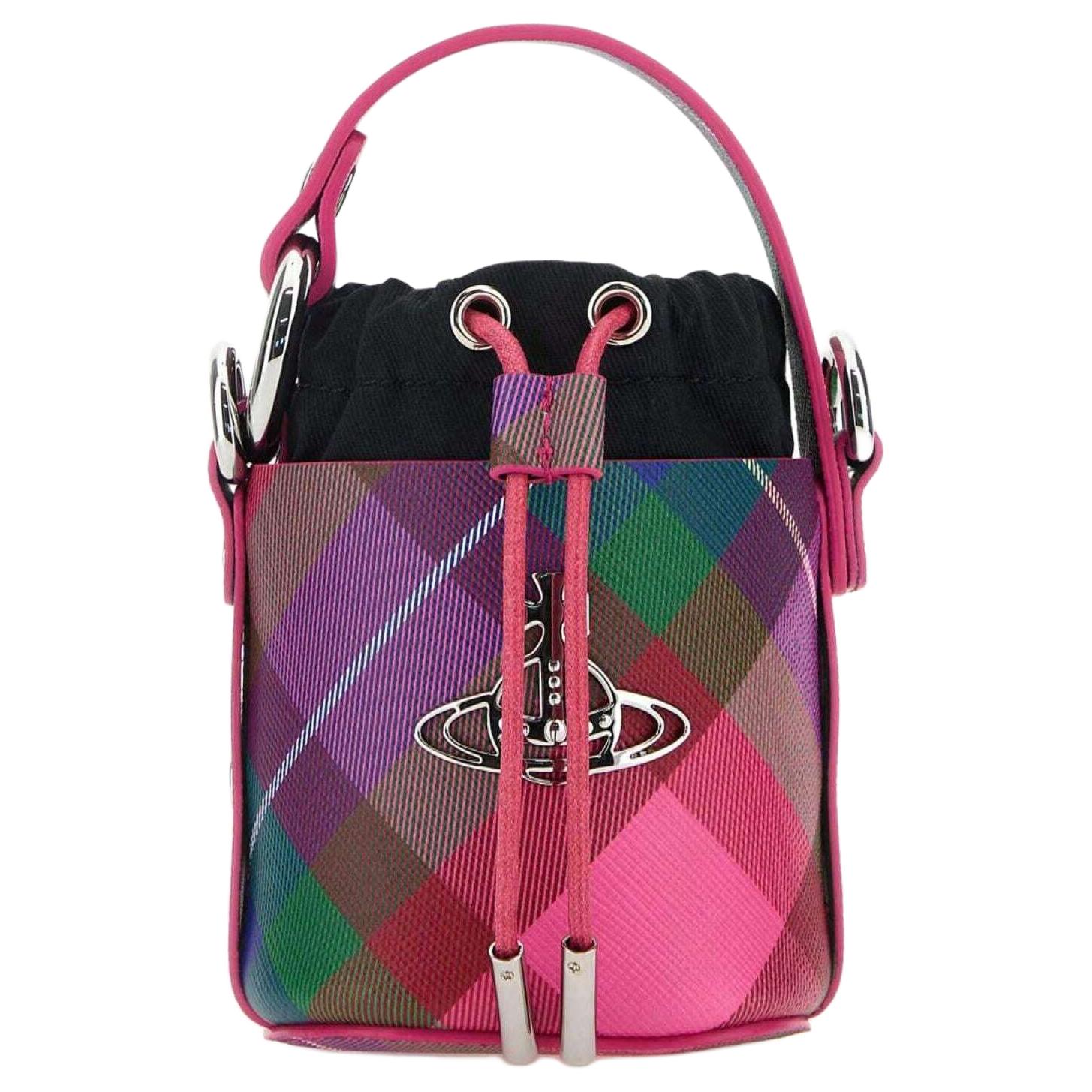 

Мини-сумка-ведро с завязками в клетку Daisy от Vivienne Westwood