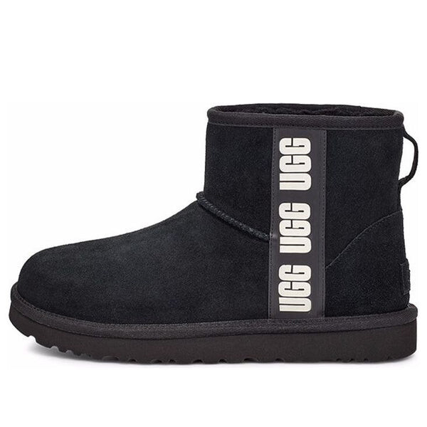 Ботинки UGG с маленьким боковым логотипом, черный