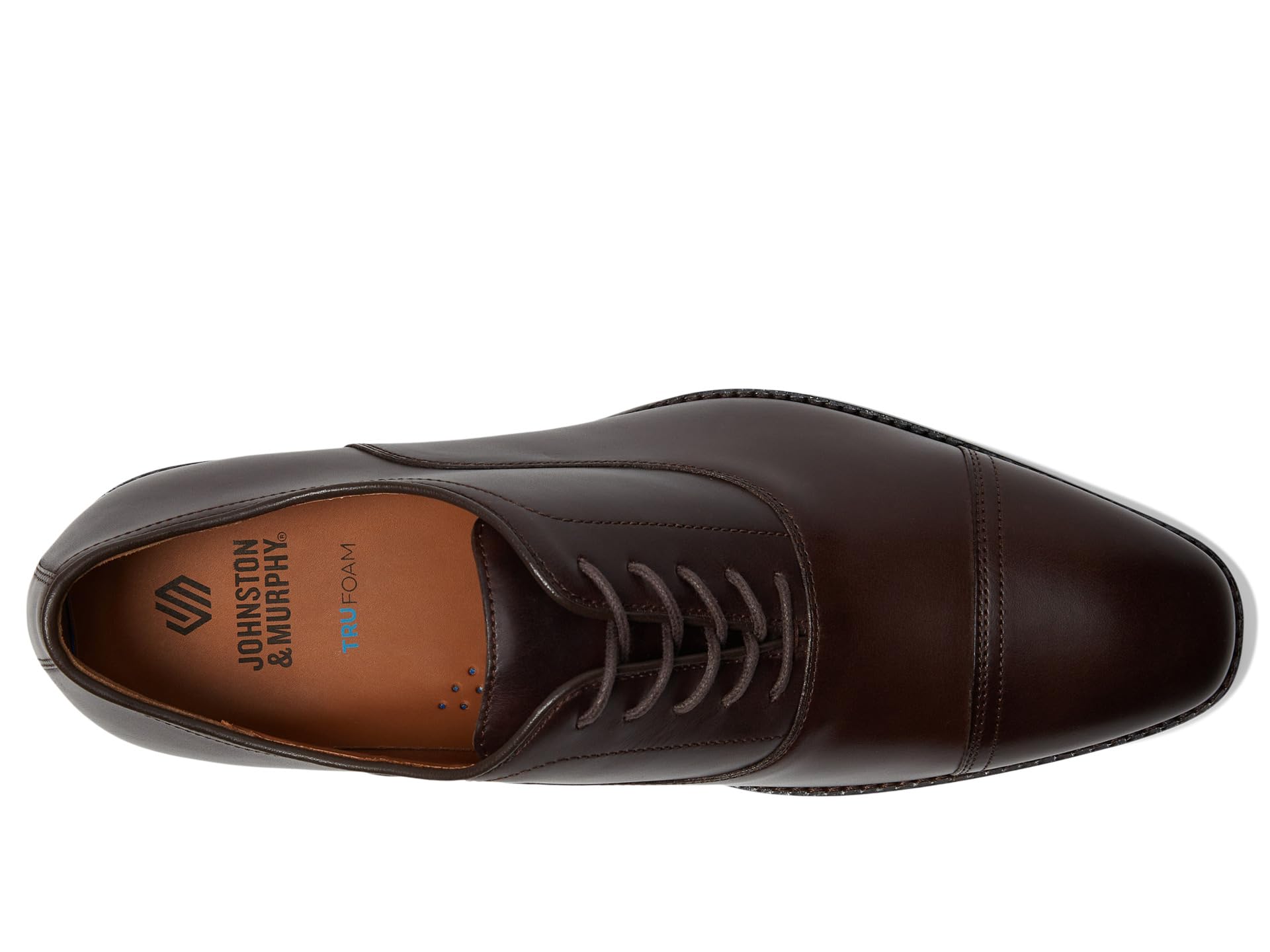Оксфорды Johnston & Murphy Sullivan Cap Toe, Espresso Italian Calfskin — фото 2