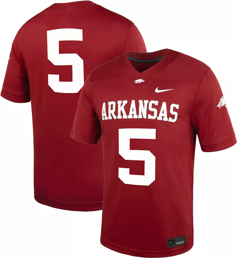 

Мужская футбольная майка Nike Arkansas Razorbacks #5 Cardinal Replica