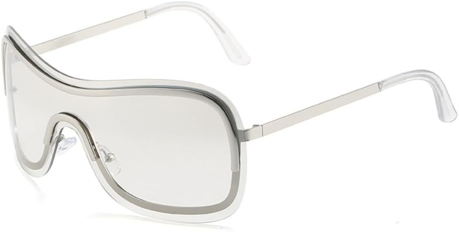 

Модные цельные солнцезащитные очки для женщин, роскошные солнцезащитные очки без оправы, винтажные коричневые с серебристым градиентом, большие женские солнцезащитные очки LVTFCO, Silver