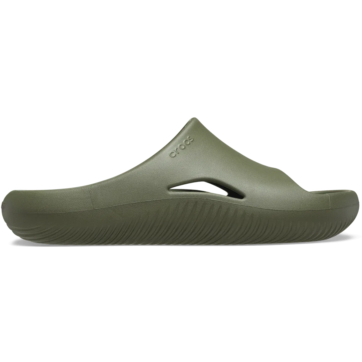 Mellow Recovery Slide Crocs, Army Green