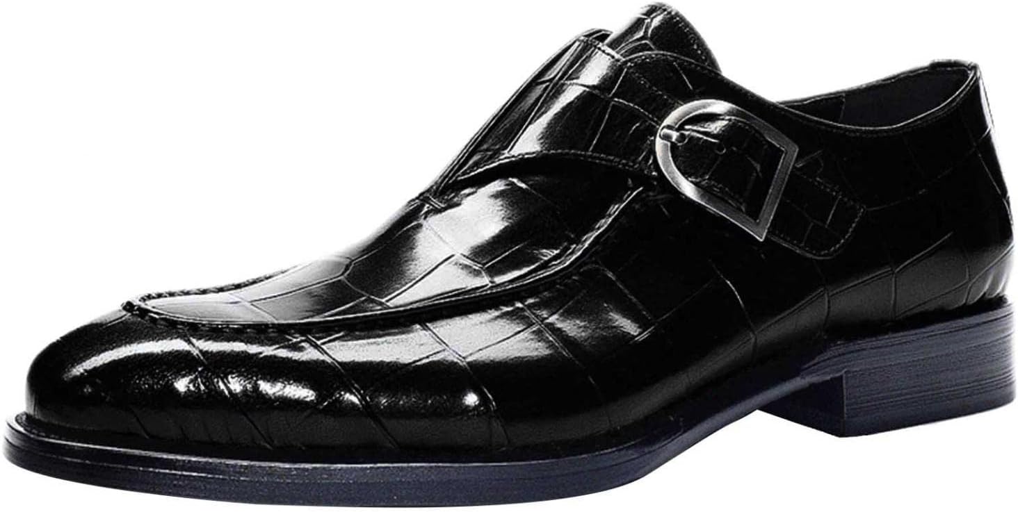 

Мужские туфли Hbeylia Prince, классические модельные туфли с пряжкой, кожаные, с заостренным носком, оксфорды для смокинга с крыльями, противоскользящие, для ходьбы и вождения, для офиса, работы, свадеб и вечеринок, черный