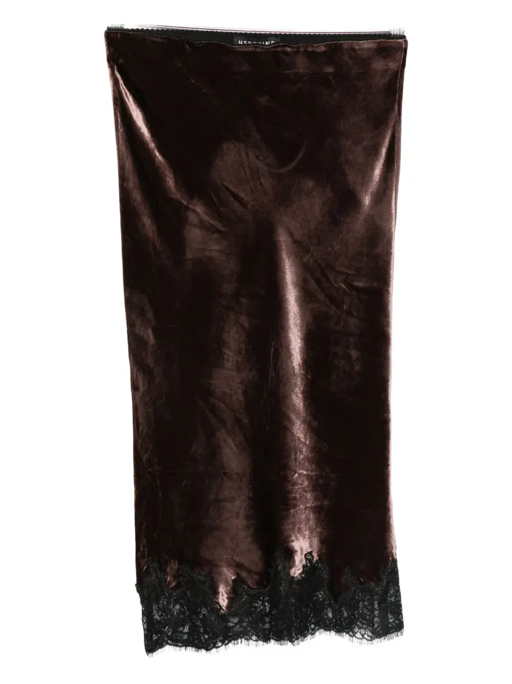 

Облегающая юбка с кружевной отделкой Herskind, коричневый