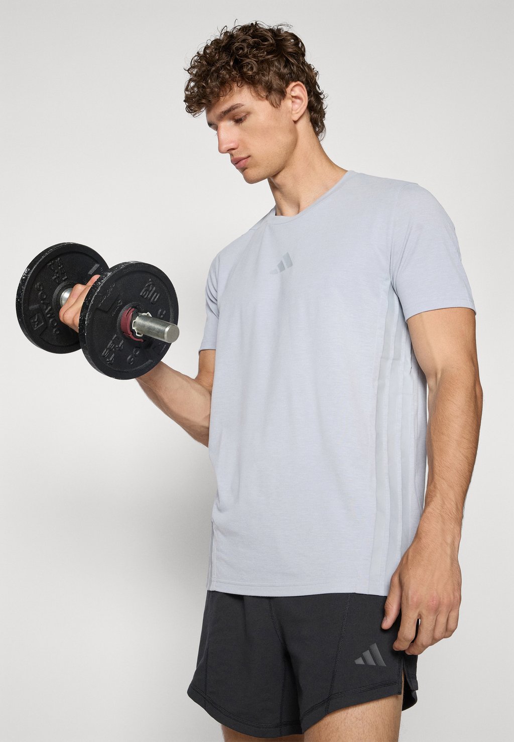 Спортивная футболка TEE Adidas Performance, серебряный — фото 4