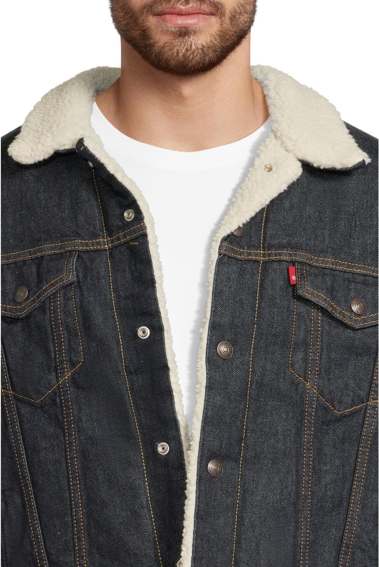 Мужская клетчатая куртка Trucker свободного кроя Levi's Mens, Laredo Plaid Decadent Chocolate — фото 4