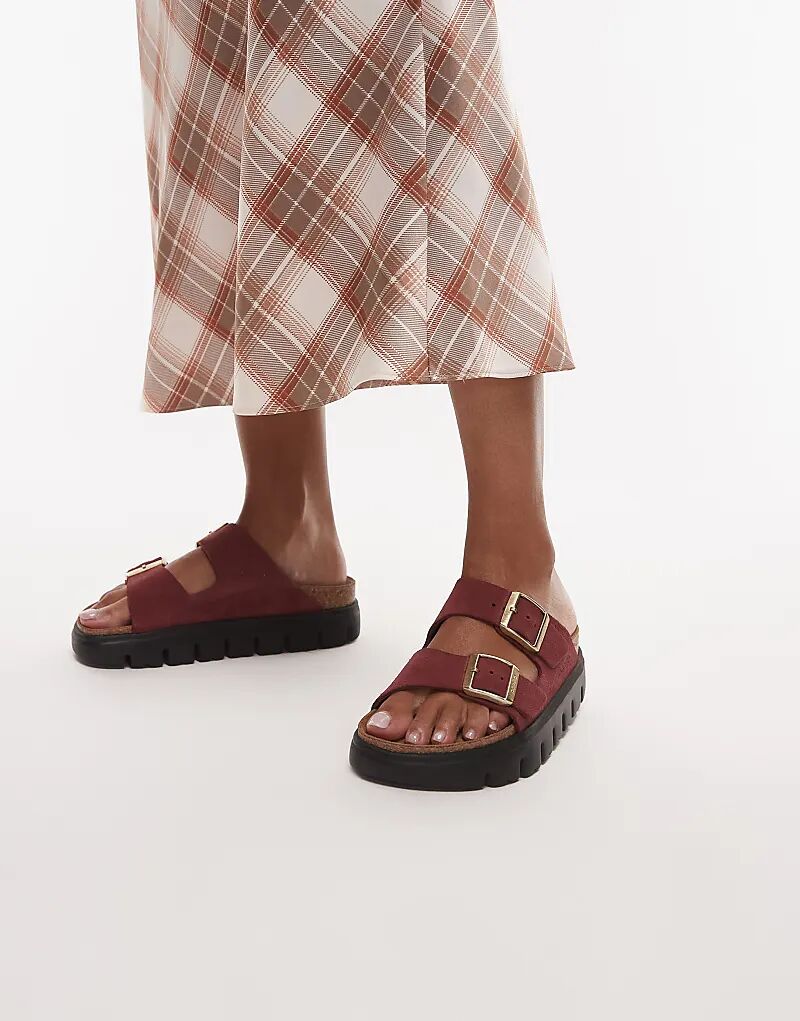 Массивные сандалии Birkenstock Arizona Papillio цвета «красный зинфандель»