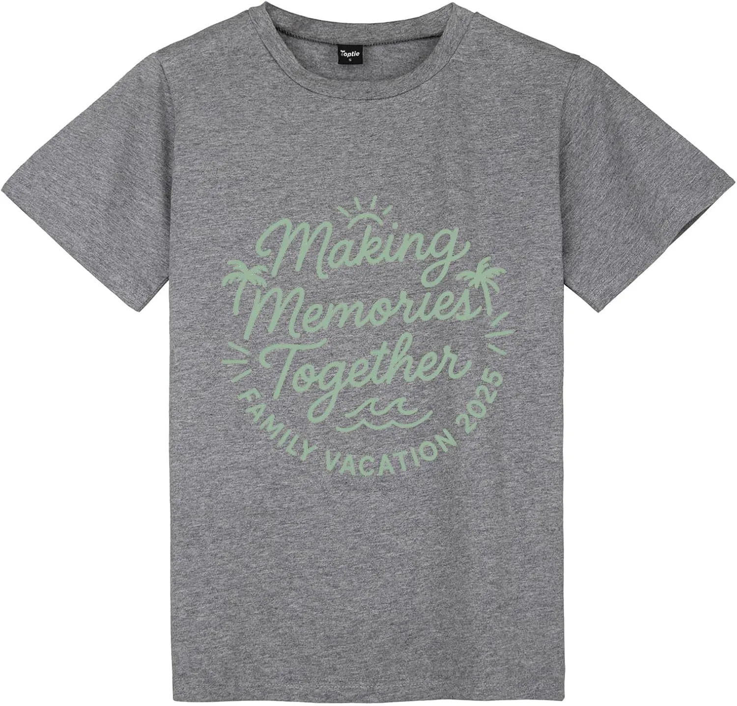 

Футболка TopTie Family 2025 Vacation Memory, Unisex Cotton Crewneck для взрослых