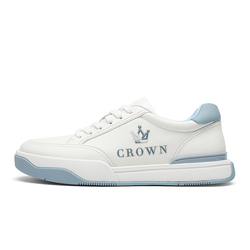 

CROWN Мужские низкие скейтбордские кроссовки бело-синие, цвет White Blue