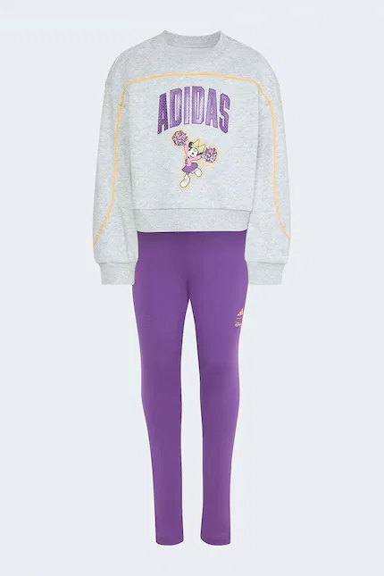 Комплект детский из эластичного трикотажа Adidas, серый — фото 2