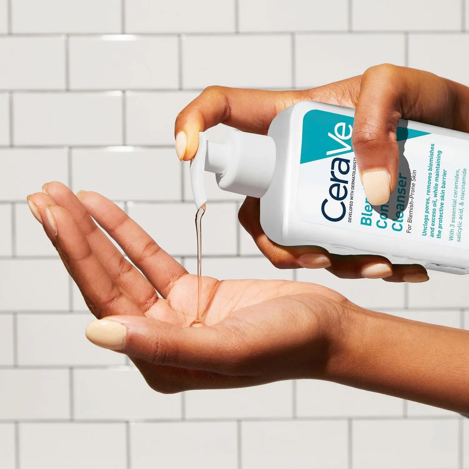 Средство для снятия макияжа CeraVe — Blemish Control Очищающее средство для лица с % салициловой кислотой и ниацинамидом для, 236 мл — фото 3