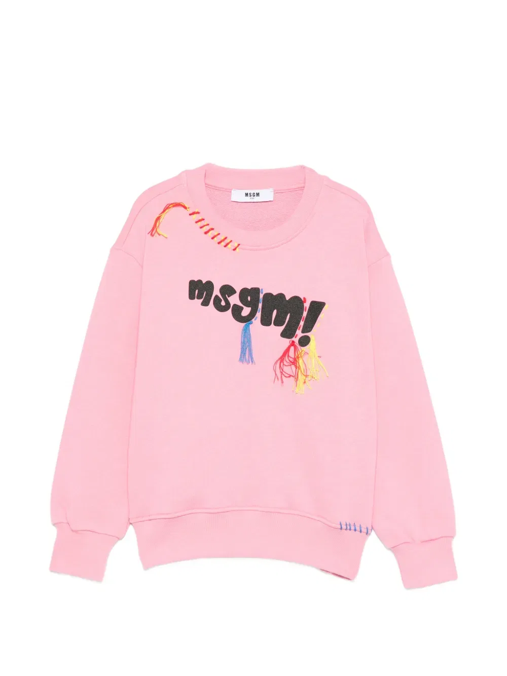 Толстовка с длинными рукавами и логотипом Msgm Kids, розовый