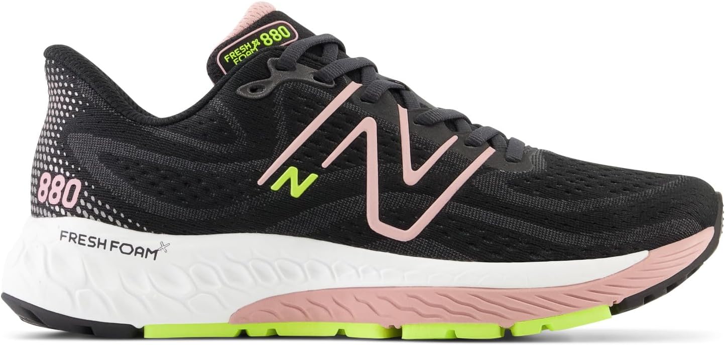 Мужские кроссовки для бега New Balance Fresh Foam X 880 V13, черный/розовый — фото 2