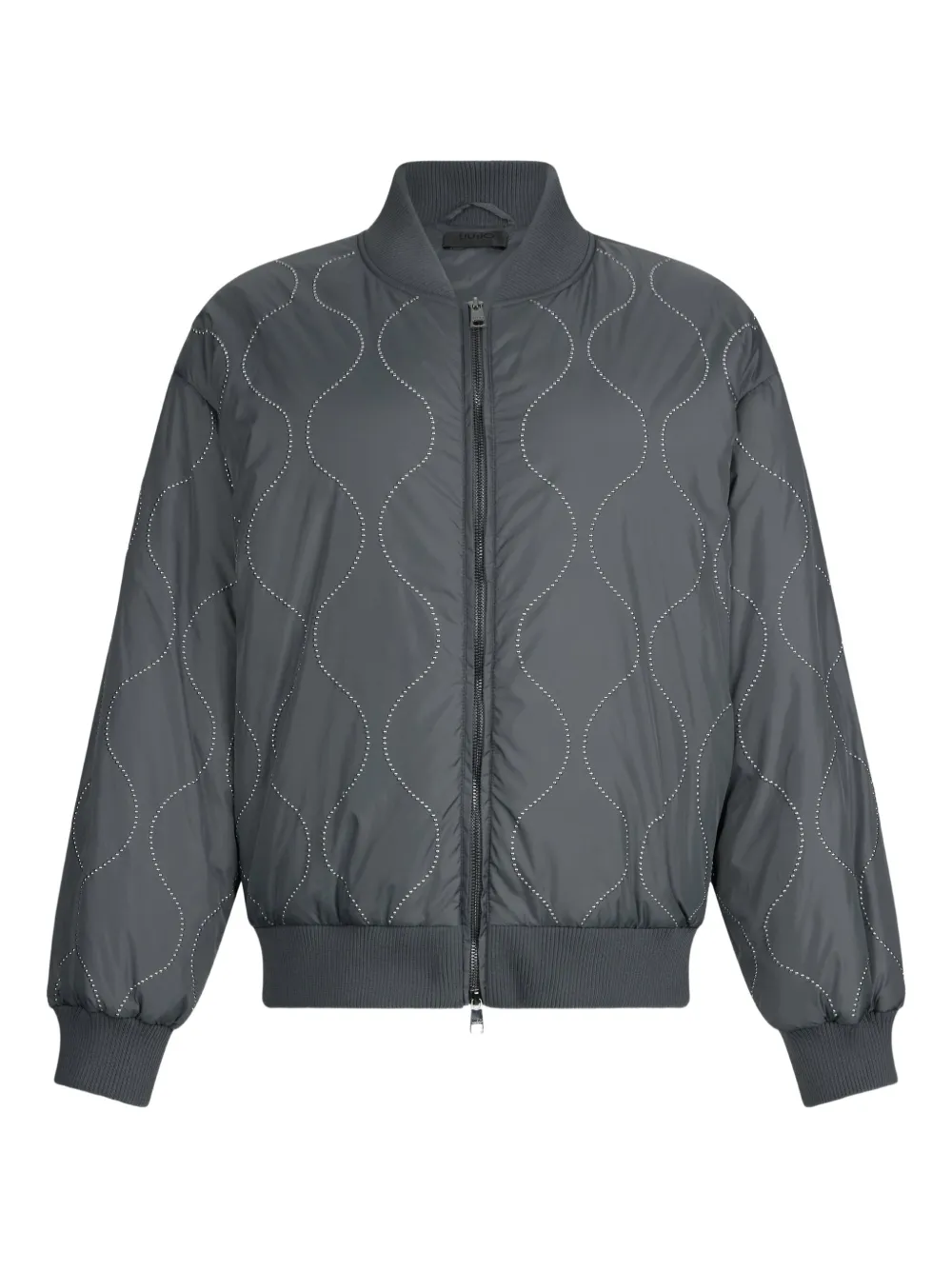 

Бомбер из нейлона с заклепками LIU JO, серый