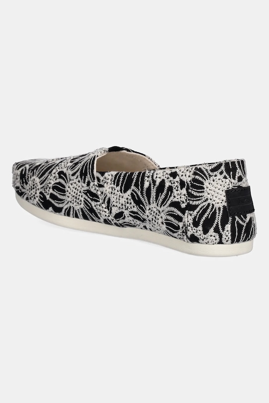 Оверсайз кеды с цветочным ажуром Toms, черный — фото 3
