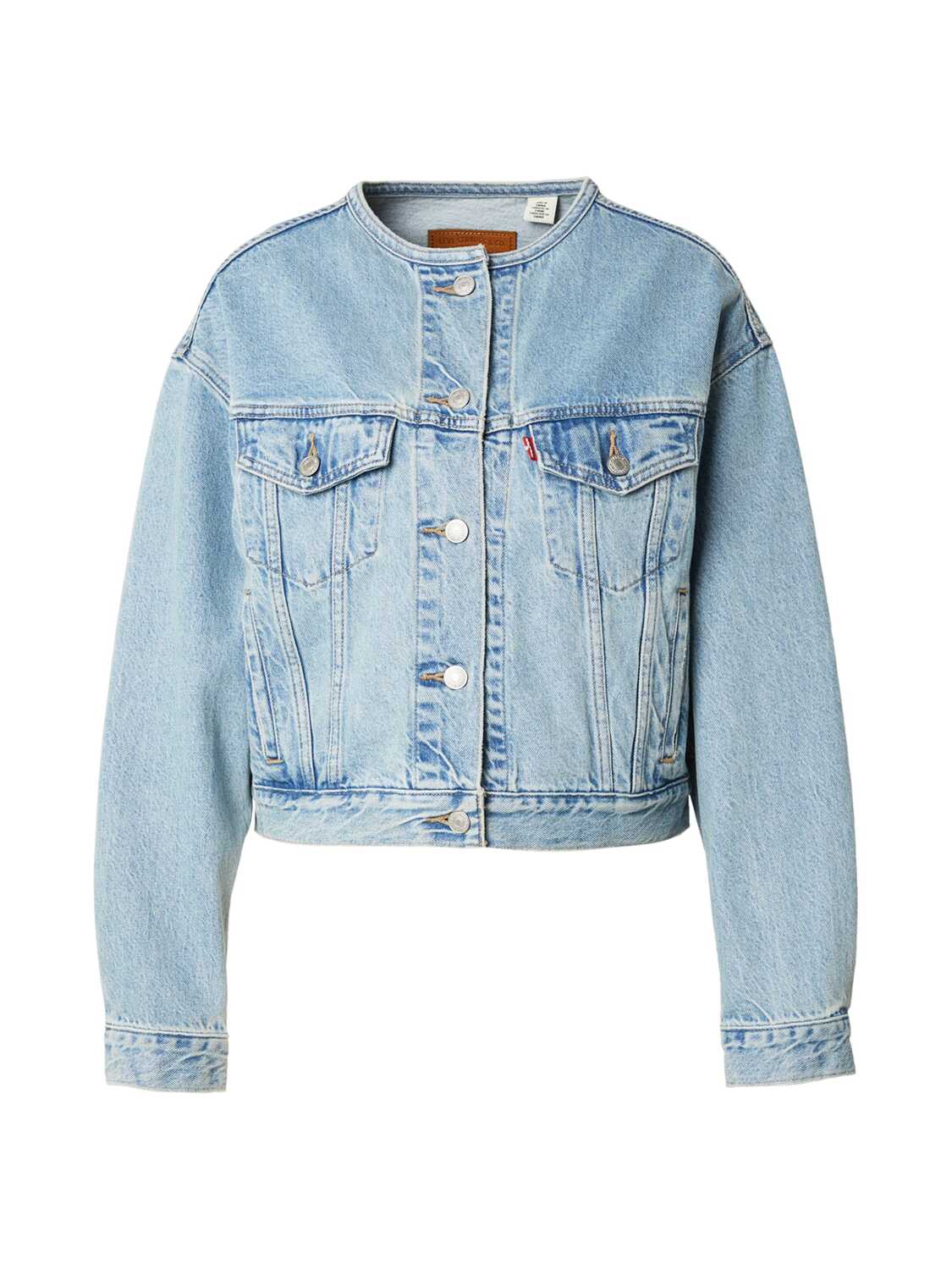 

LEVI'S Куртка межсезонная 'Collarless Shrunken '90s Trucker Jacket' в синем дениме
