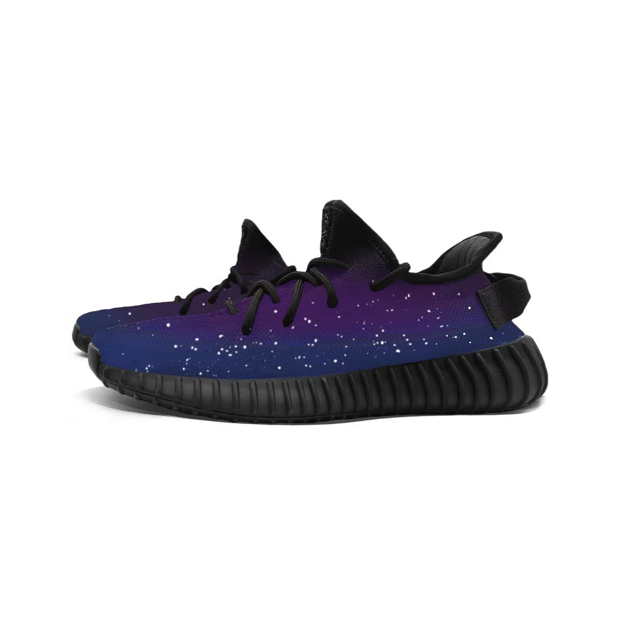 Adidas Originals Yeezy Boost 350 V2 Galaxy Abrasion Resistant Low top Casual Shoes Unisex Black — фото 4