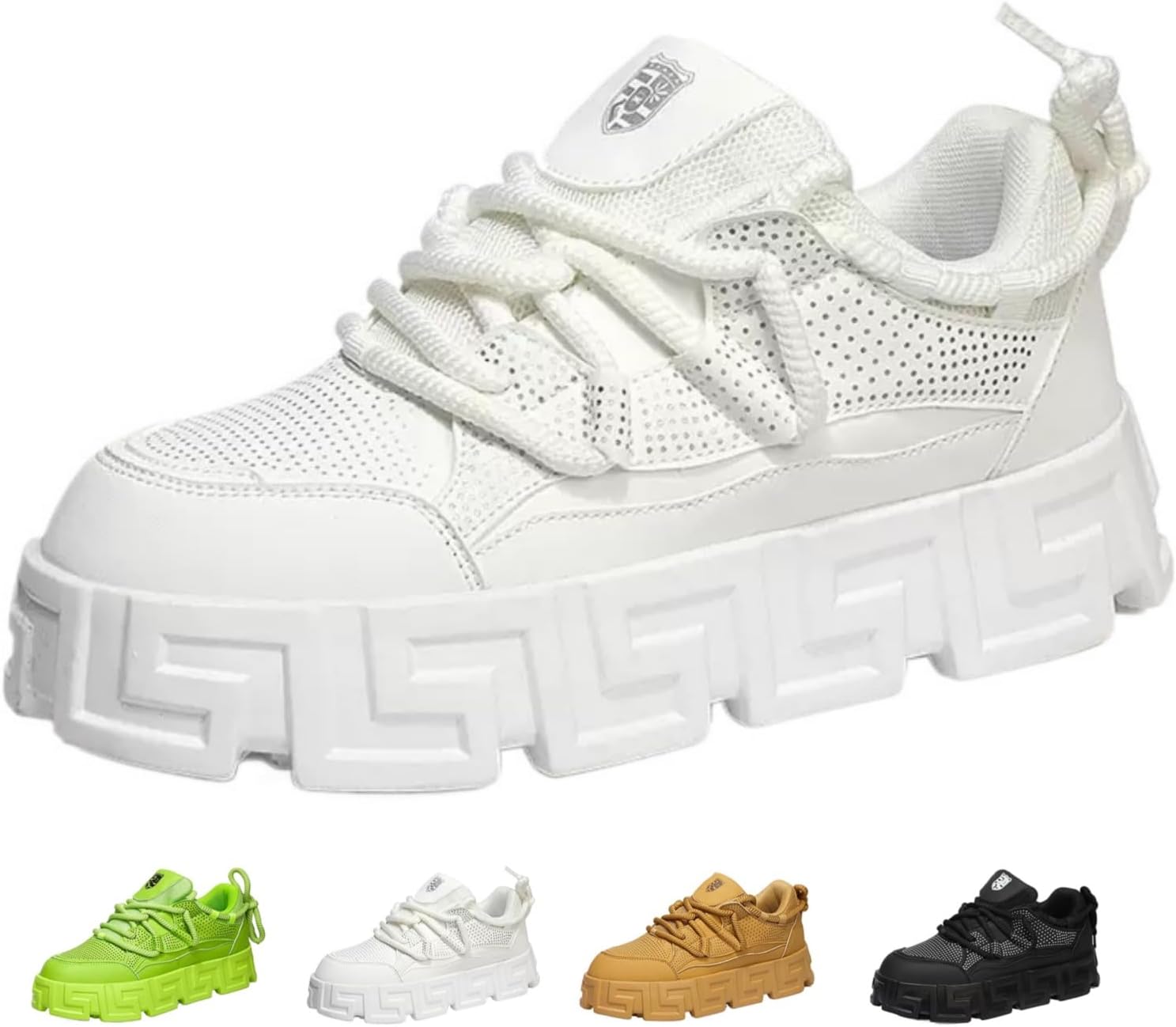 

Кроссовки MACEFIL Fashion Classic с платформой, массивной подошвой, дышащие, для уличного и повседневного стиля, в носке, белый