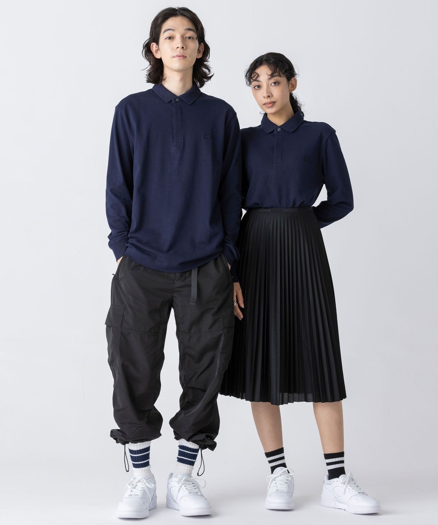 Рубашка-поло с длинными рукавами и планкой спереди LACOSTE, Navy — фото 2