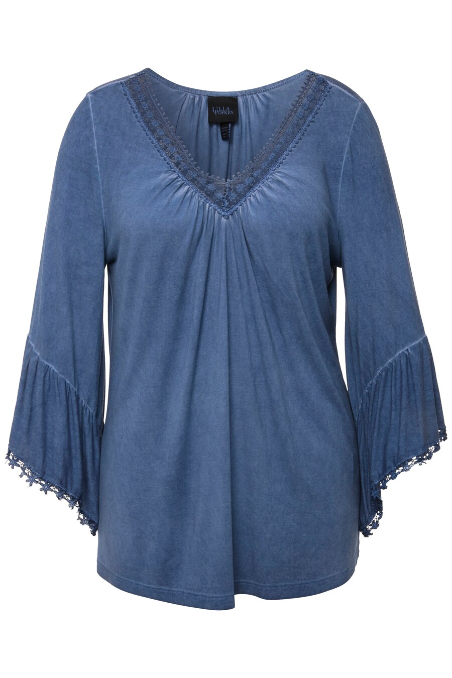 

Кружевная блузка Ulla Popken Blouse, пыльно-голубой