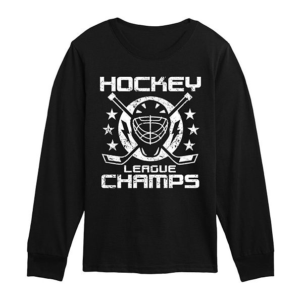 

Футболка с длинным рукавом Boys 8-20 hockey league champs Licensed Character, Black