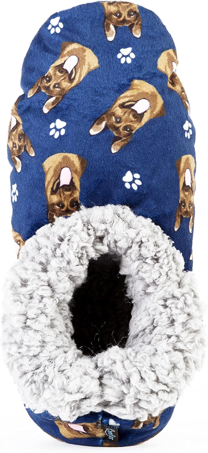 Тапочки Comfies - Уютные домашние тапочки с шерпой для женщин и мужчин - Домашняя обувь - Подарок любителям животных - Нескользящая подошва - Один размер подходит большинству - Унисекс, German Shepherd — фото 4