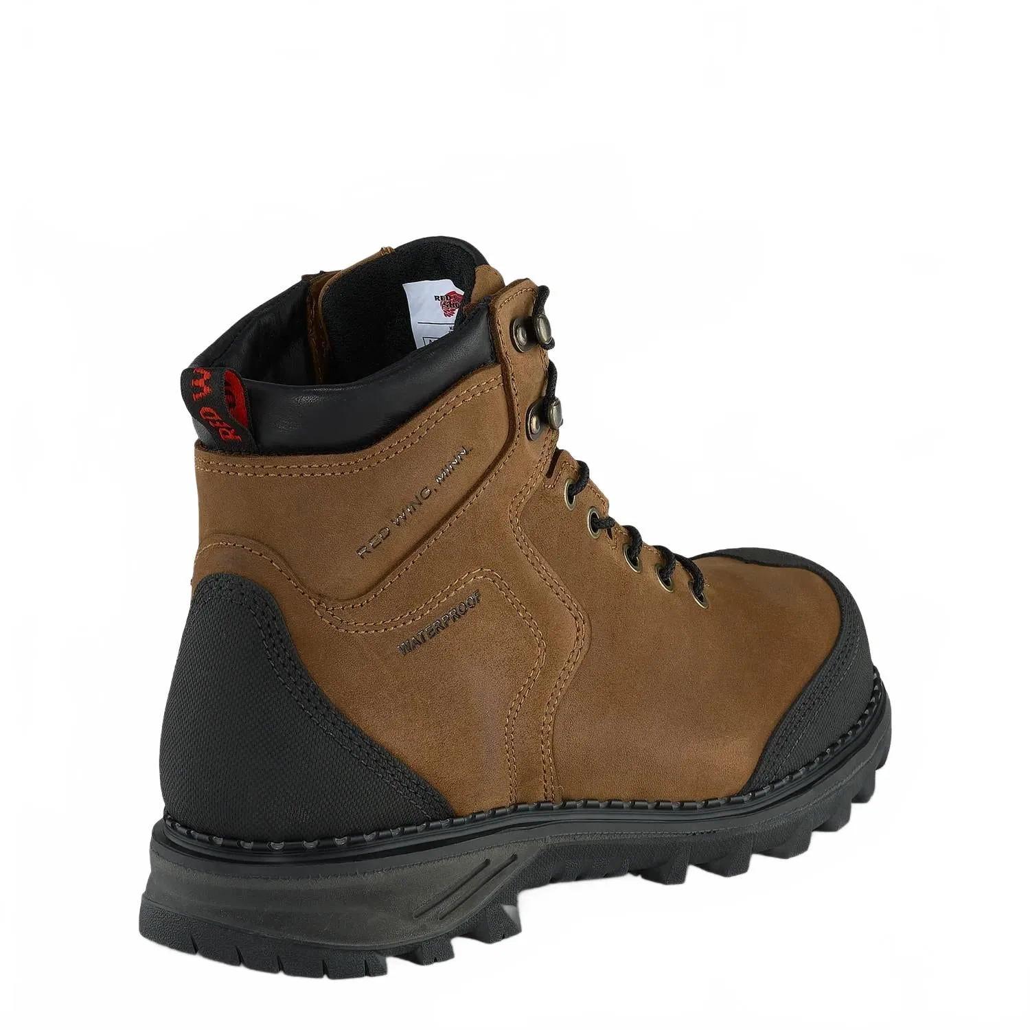 Red Wing Shoes Мужские водонепроницаемые защитные ботинки Burnside высотой 6 дюймов, бежевого цвета — фото 2