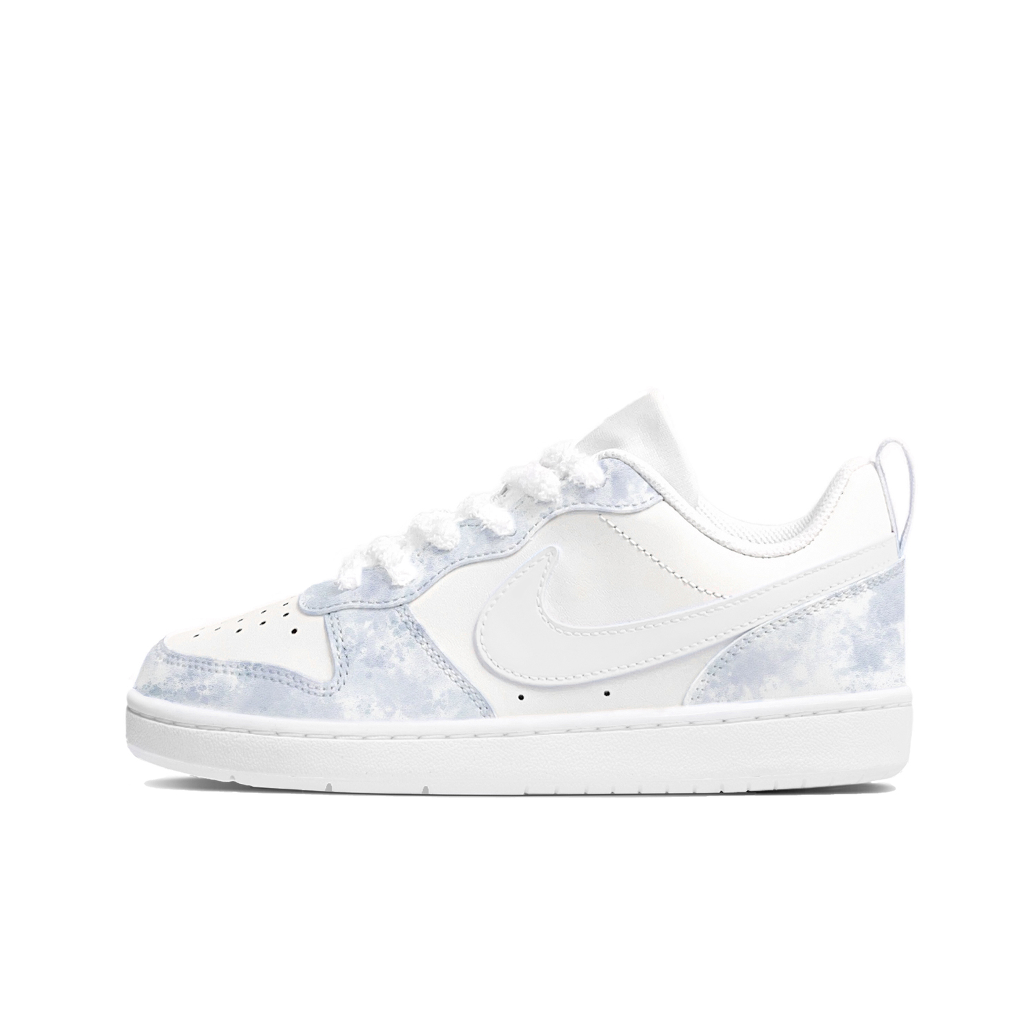 

Детские скейтерские кроссовки Court Borough для младших школьников Nike, белый/синий