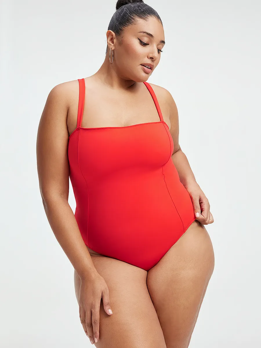 

Цельный купальник Sculpt Contour Good American, цвет Bright Poppy