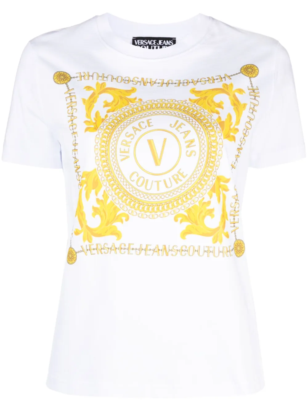 

Футболка с принтом Logo Couture Versace Jeans Couture, белый