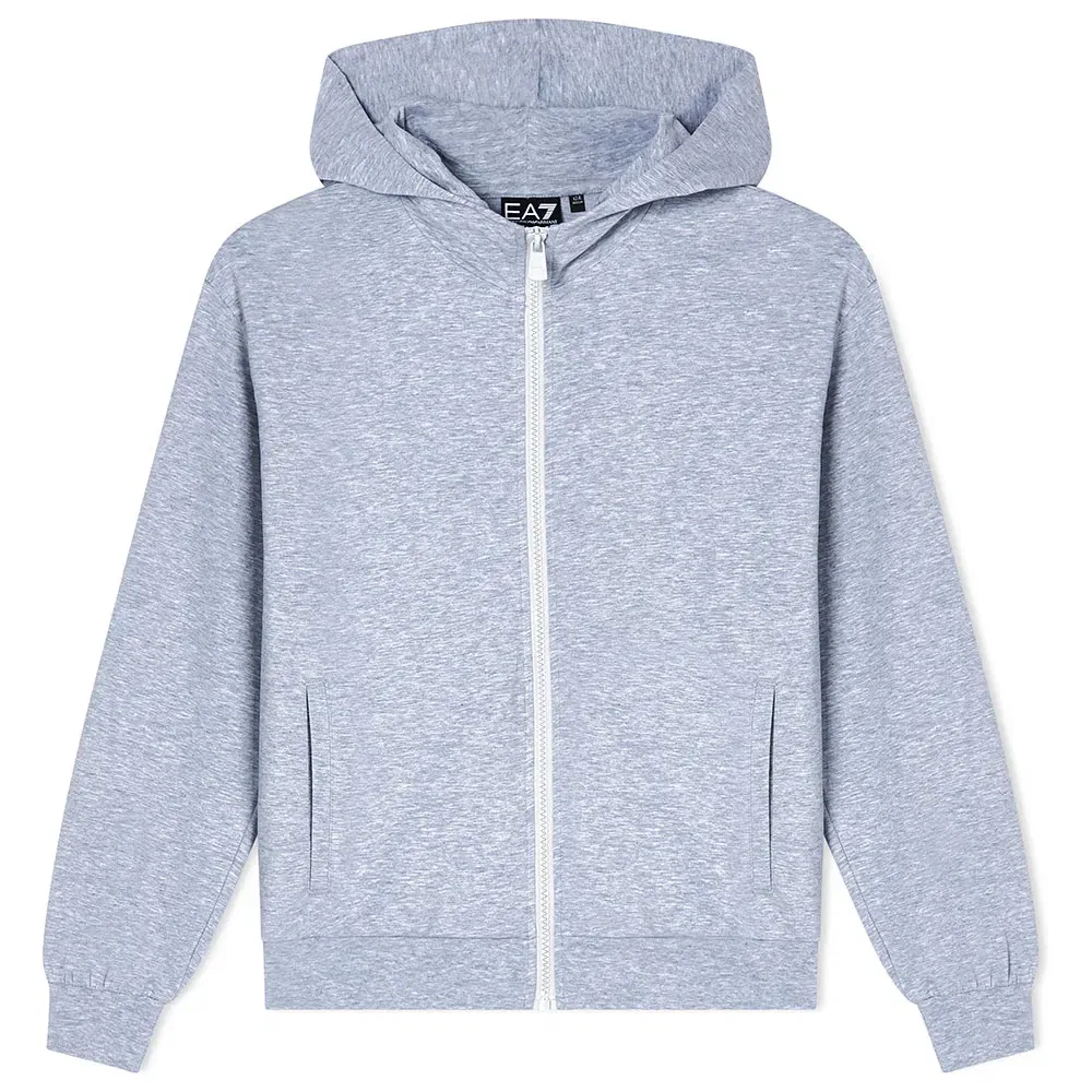 Детский спортивный костюм для девочек с капюшоном EA7 EMPORIO ARMANI, Grey — фото 3
