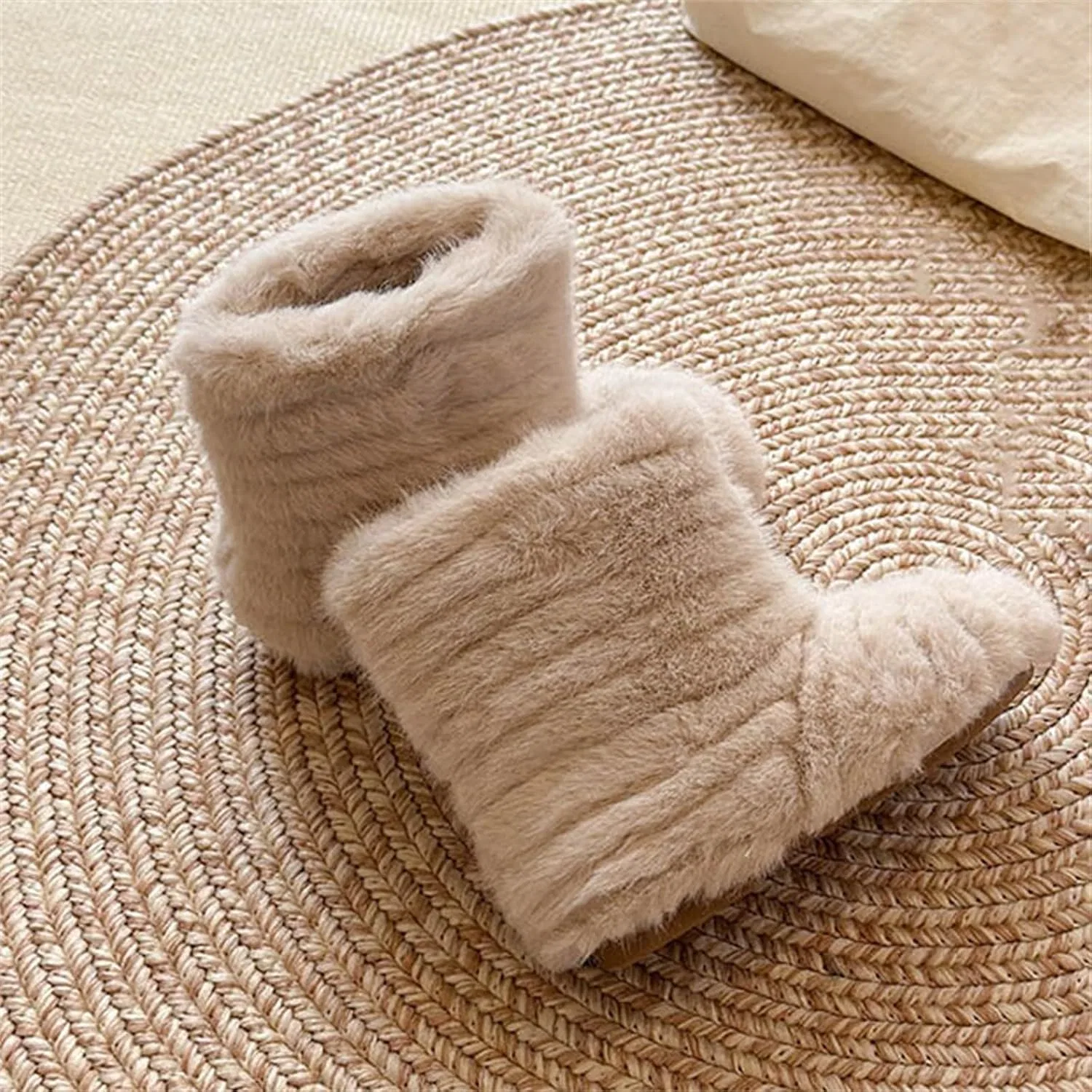 Детские зимние сапоги для девочек из искусственного меха Zzalalana, Beige — фото 3